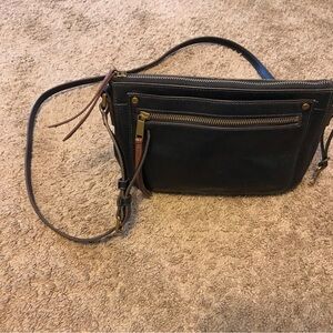 Fossil Pebbled Leather Crossbody Bag